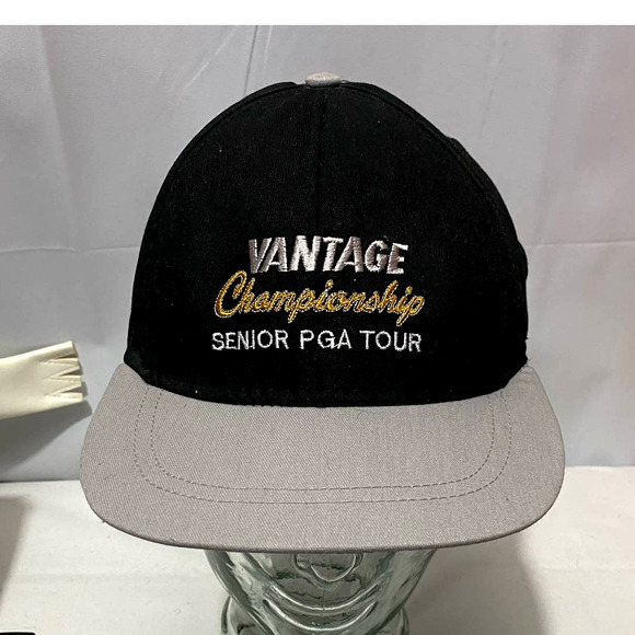 Vintage Vantage Championship Golf Strapback Hat Cap Senior PGA Tour Made In USA - Picture 1 of 7